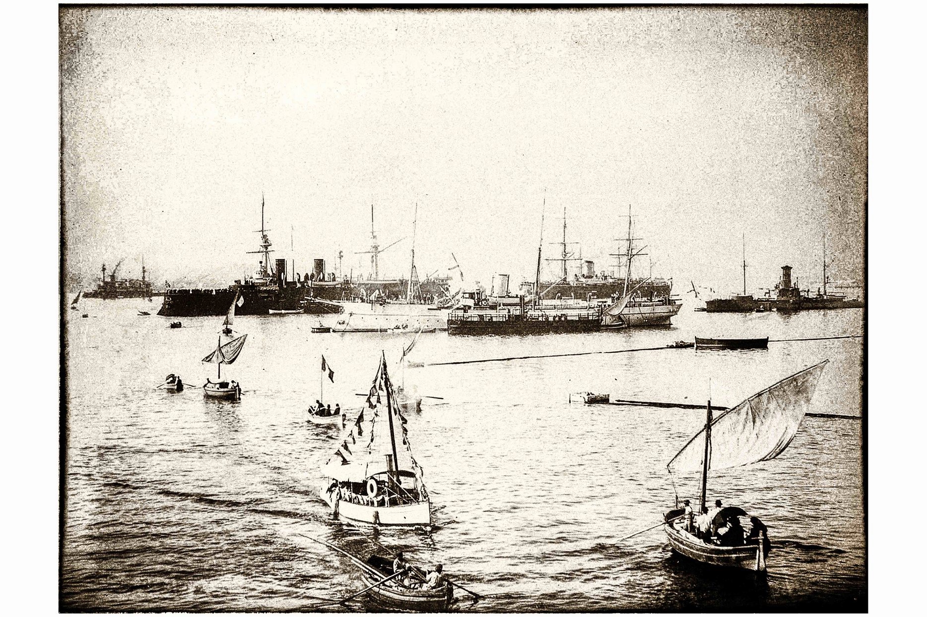 Le Lancement du Jauréguiberry (n°904) à La Seyne sur mer (27 octobre 1893)