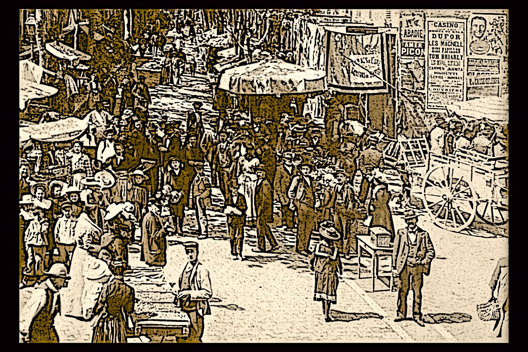 Un jour de 1904 au bas du Marché de La Seyne sur mer