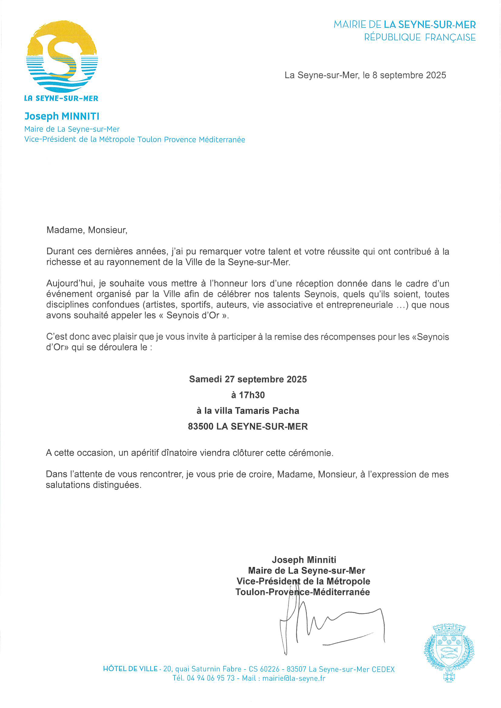 Invitation Les Seynois d'Or